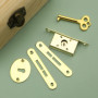 ECSiNG 3 sets Armoire Serrure Antique Serrure de Boîte à Bijoux Décorative avec Clés Vis Vintage Boîte en Bois Serrure de Meuble
