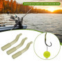 SG Store 100 Pièces Hameçons Pêche Crochets de Positionnement de Terminal de Pêche Aligneurs de Ligne Tuyaux en Caoutchouc 20x2m
