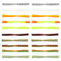 Briny River Lot de 20 jupes en silicone à 40 brins - Jigs de rechange - Pour la fabrication de leurres de pêche - Jupe souple po