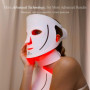 Lumalux Face+ | Masque pour le visage et le cou à lumière LED Pro de Project E Beauty | 1600 LED | 7+2 couleurs 460~1072nm | Mas