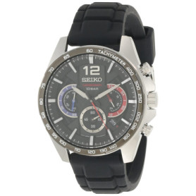 Seiko Hommes Analogique Quartz Montre avec Bracelet en Silicone SSB347P1
