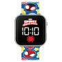Spidey and His Amazing Friends Montre à quartz numérique LED avec bracelet en silicone, multicolore, Spider-Man
