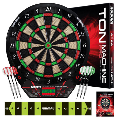 WINMAU Darts - Ton Machine Soft Tip Cible de fléchettes électronique avec Plus de 90 Jeux et Tableau de Bord numérique pour 8 Jo