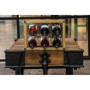 KitchenCraft Industrial Kitchen - Casier à Bouteilles de Vin Vintage, Bois & Métal, Support pour 6 Bouteilles, Style Industriel,