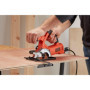 Black+Decker BES510-QS Mini Scie circulaire filaire - 400W - 3600 trs/minute - Poids: 2 kg - Lame Ø85mm - 27 mm de Coupe - Livré