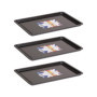 Wham F35 Lot de 3 plaques de cuisson antiadhésives 32 x 23 x 1,5 cm