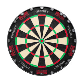 Target Darts TOR Dartboard, Cible de Fléchettes à Pointe en Acier, Cible de Fléchettes Aux Normes de Compétition Approuvées par 