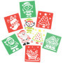 Baker Ross FE885 Pochoir Dessin Enfant motif Atelier du Pere Noel - Lot de 8, Pochoirs Lavables pour Enfant, Pochoir Scrapbookin