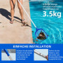 Jsdoin 161cm épuisettes de Surface pour Piscine, Filet de Piscine, épuisette Piscine avec 123CM Télescopique Réglable pour Netto