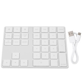 Lazmin Mini pavé numérique sans Fil à 34 Touches, Clavier numérique Ultra-Fin Rechargeable Bluetooth Petit Clavier pour Mac OS W