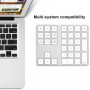 Lazmin Mini pavé numérique sans Fil à 34 Touches, Clavier numérique Ultra-Fin Rechargeable Bluetooth Petit Clavier pour Mac OS W