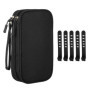 MAXQUU 1 sac de rangement de câble électronique de voyage avec 5 sangles de rangement pour câbles, sac de rangement étanche pour