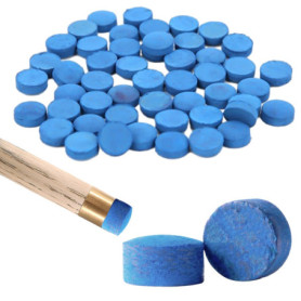 MAXQUU Lot de 50 pointes de rechange en cuir de qualité professionnelle pour queues de billard, kit de réparation et installatio