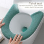 JTMKYO Lot de 3 housses chauffantes pour siège de toilette, protection de siège de toilette, housse de siège de toilette avec bo