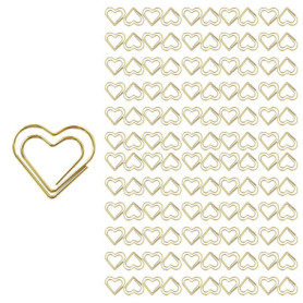 120 trombones en forme de coeur, trombones d'amour créatifs, trombones pour décoration de mariage, cartes postales, trombones do