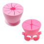 NyxSeat Lot de 2 Collecteurs de Déchets en Silicone Rose - Poubelle de Bureau Portable en Forme d'Anneau - Nettoyage de Bureau