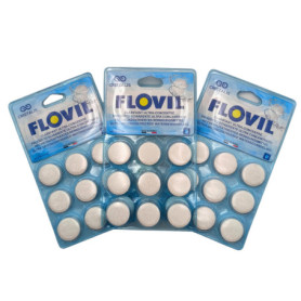 Cristalis Flovil Clarifiant Ultra concentré, pour Tous Types de filtres piscines - Lot de 27 pastilles - Made in France Blanc