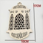 ANCLLO 2 ensembles 6 pièces pendentif en bois ornement Ramadan Kareem décoration lune étoile vent lumière forme pendentif orneme