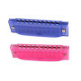Jzhen 2Pcs Harmonica Enfants, Instrument À Vent Harmonica dans Jouet Harmonica 10 Trous en Plastique, Bleu et Rose