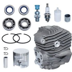 AUMEL Cylindre Piston pour Husqvarna K760 K750 Découpeuse, 51mm Cylindre + Piston + Vilebrequin + Roulement + Joint + Bougie Piè