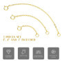 SUPVOX 3 Pcs ChaîNes Rallonges En Argent Sterling 925 Plaqué: 3cm 5cm 8cm rallonge collier - bracelet argent 925 femme, Diy Acce