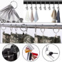 Anneaux pour Rideaux,40 Pièces Anneau Rideau avec Pinces,Décoratif Métal Drapé Clip Crochets Ensemble Diamètre Intérieur de 40mm