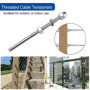XAVSWRDE 10 Pcs Tendeurs de Câbles Filetés Fendeur Câble Inox Garde Corps Câble Tendu Câble Inox Garde Corps Connecteur de Câble