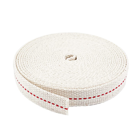 Relota 1 Rouleaux Meche Lampe a Petrole 5m, Mèche Lampe à Pétrole Largeur 2cm Mèche Pétrole Plate en Coton Blanc, Mèche Lampe à 