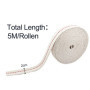 Relota 1 Rouleaux Meche Lampe a Petrole 5m, Mèche Lampe à Pétrole Largeur 2cm Mèche Pétrole Plate en Coton Blanc, Mèche Lampe à 