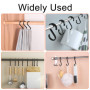 Eupneicu 12 Pièces Crochets En S, Crochet Multifonctions, Crochets De Suspension Métallique Pour Cuisine, Salle De Bain, Chambre