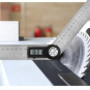 Règle D'angle Numérique, Preciva Rapporteur, Mesure de Longueur 400 mm et Angle en Acier Inoxydable avec Maintien, Zéro et Grand