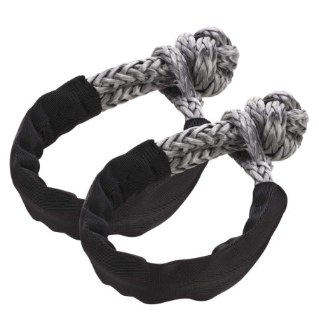 Manille Synthétique Souple- Attache en Corde UHMWPE avec Manchons de Protection pour la Navigation, VUS, VTT, Camion 4x4, Jeep, 