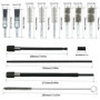 CHANG QI Kit Nettoyage Injecteur pour siège d'injecteur et Arbre d'injecteur 19 pièces, Buses d'injection avec brosses de Nettoy