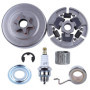 Kit de 3/8" Pignon Embrayage pour Stihl 017 018 MS170 MS180 021 023 025 MS210 MS230 MS250, ADEFOL Pignon + Tambour d'embrayage +