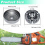 Kit de 3/8" Pignon Embrayage pour Stihl 017 018 MS170 MS180 021 023 025 MS210 MS230 MS250, ADEFOL Pignon + Tambour d'embrayage +