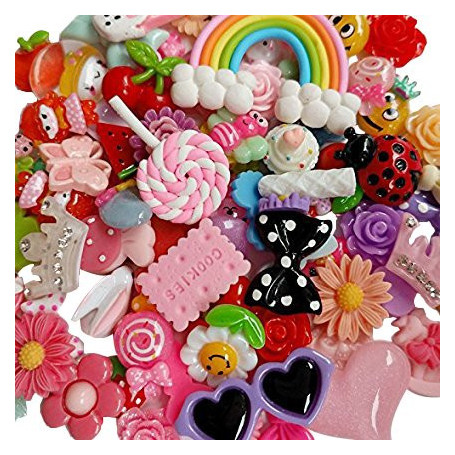 Chenkou Craft Assortiment de 50 boutons en résine à dos lisse pour scrapbooking, bricolage, thème de Pâques