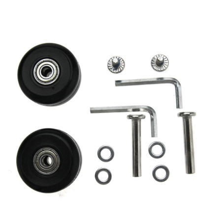 Create idea 2pcs OD40mm Roues de Valise Bagages roulettes Kit de Réparation Remplacement Rechange Axes Deluxe