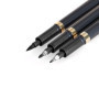 DeWin Calligraphie Stylo, 3PCS Feutres Noirs Pointe Souple Stylo à Encre Pinceau Shodo écriture Dessin Artisanat Pour Les Débuta