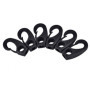 Dilwe 6 Pcs Kayak d'arrimage, Multi Purpose Haute Résistance en Nylon Noir Clip d'arrimage Crochets pour Kayak canoë Bungee