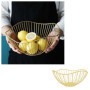 Chrome Wire Fruit Basket Bowl for Kitchen Counter, Fruit Holder Stand Storage Baskets for Countertop, Home Decor, Table Centerpi