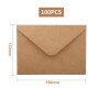 100 Enveloppes en Papier Kraft - Enveloppes Mariage - Enveloppes 13x18 - Enveloppes Faire Part, 120 g/m² Papier Brun, Fermeture 