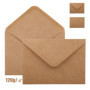 100 Enveloppes en Papier Kraft - Enveloppes Mariage - Enveloppes 13x18 - Enveloppes Faire Part, 120 g/m² Papier Brun, Fermeture 