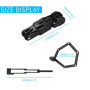 Surplex Antivol de vélo, Cadenas Antivol Pliable, Portable Serrure Pliante de Vélo Moto Antivol Acier Robuste Verrou de Sécurité