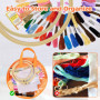 Kit de Démarrage Broderie, 3 Pièces Broder Kits Debutant pour Adultes, Embroidery Starter Kit, 50 Couleurs de Fils à Broder, Cer
