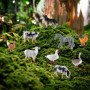DOUSELLA 12 PCS Figurines d'animaux de la Ferme Réalistes Jouet Animaux de la Forêt Mini Figurines de Ferme Jouets Miniatures po