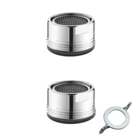 JeoPoom Mousseur Robinet[2 Pièces], Filtre Robinet, Aérateur de Robinet, Économiseurs d'Eau Bubbler, Comprendre 2 Joints et 1 Mo