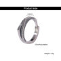 KONFEN Bague Ajustable Homme Femme, Bague Double Montagne Reglable Ouverte Plaqué Argent, Une Bague Pouce Mountain Anneau Bagues