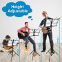 Pupitre Musique Pliable 2 en 1 -Support de Partitions Stable Double Utilisation - Hauteur Réglable - Avec Sac de Transport étanc