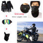 Sarari Professional Racing Casque de Motocross, Lot de 4 Lunettes de Casque Gants de Sécurité Dirt Bike Off Road Casque de Moto 