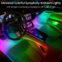Éclairage intérieur de voiture, 18 en 1 HMYC 128 bandes LED colorées en fibre optique acrylique, atmosphère de décoration univer